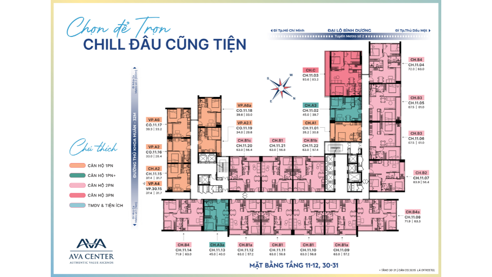 Tầng 11-12, 30-31